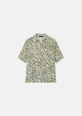 top in green floral print