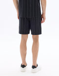 Celio Regular Fit Striped Bermuda Shorts - Blue