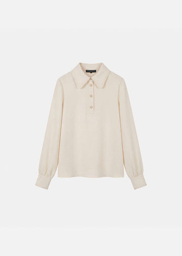 Tessy top in off white by Tara Jarmon