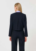 jacket in midnight blue powder-grain canvas