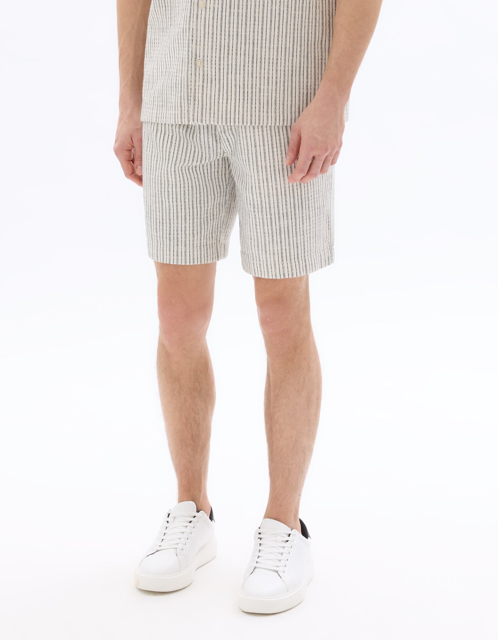 Striped Knit Bermuda Shorts Celio