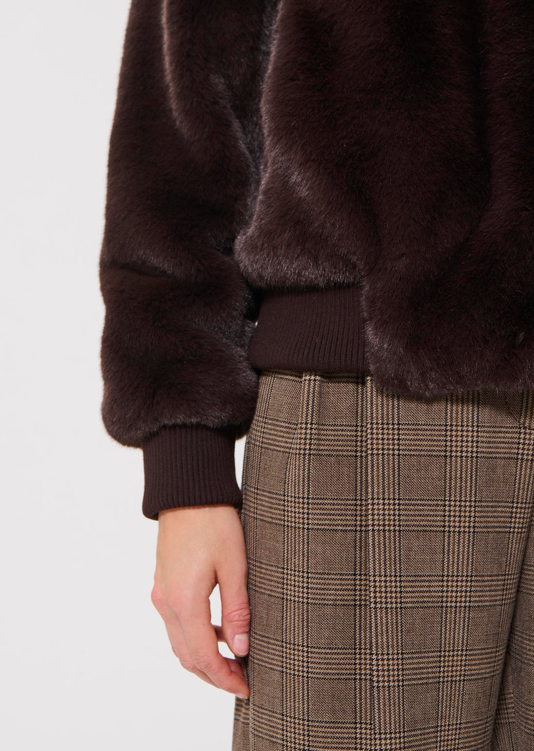 Bertille  chocolate faux fur for women