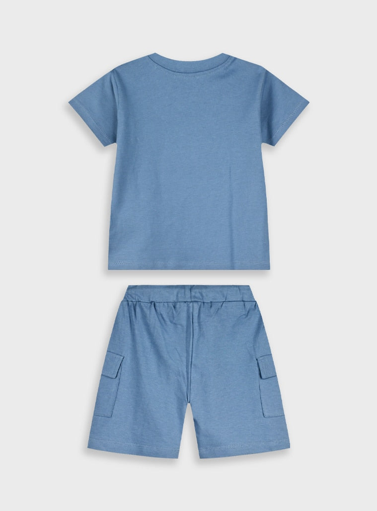 Blue Set(Blouse,Shorts) for Boys