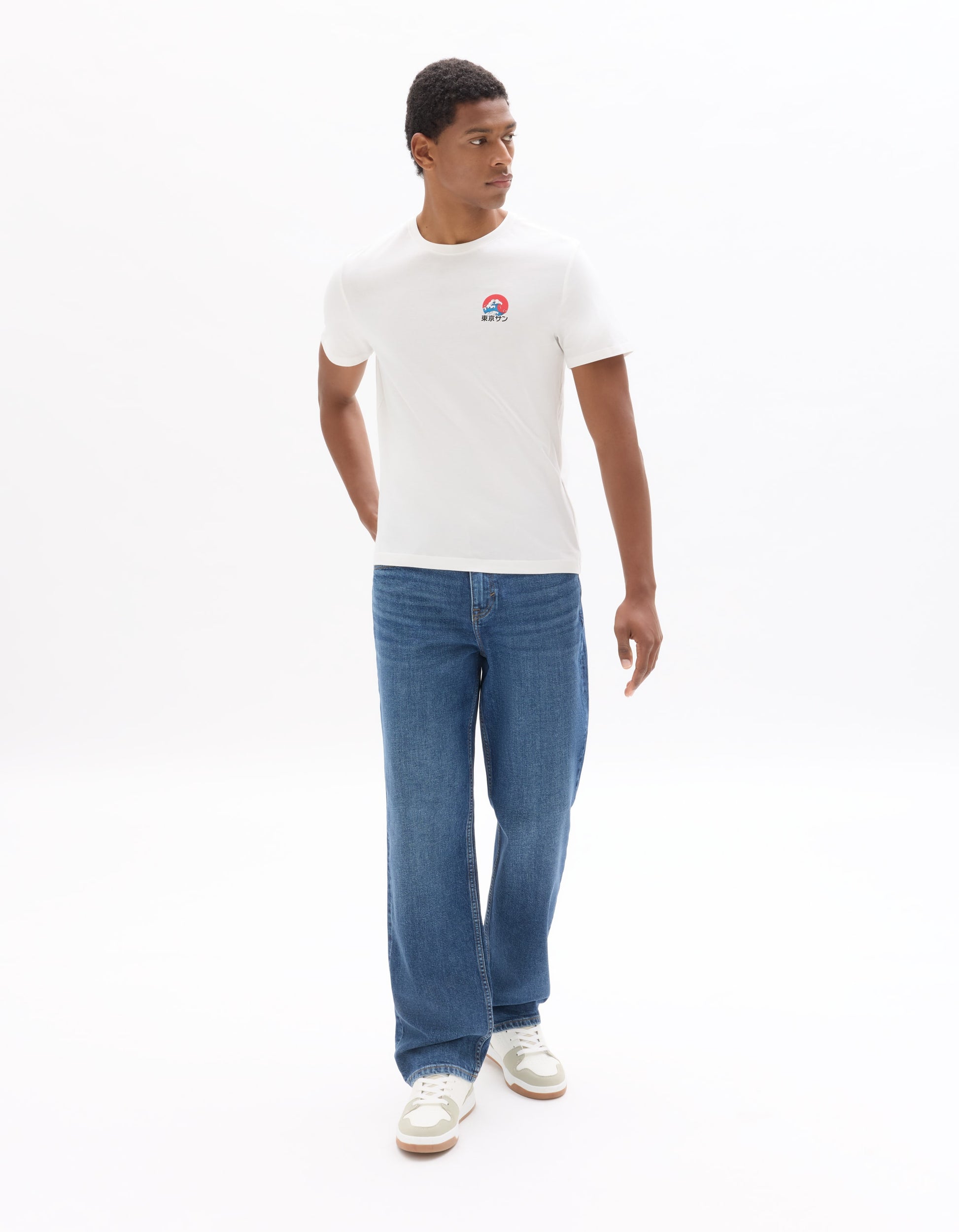 Optical White Short sleeves TShirt for men