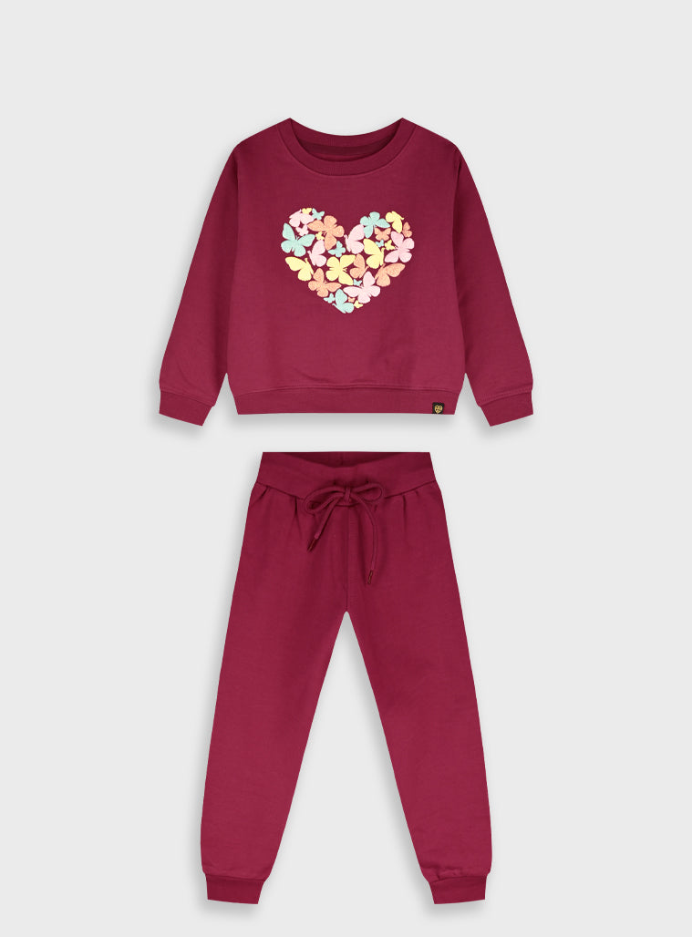 Cotton Girl Tracksuit - Violet