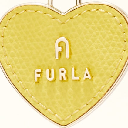 Furla Camelia Keyring Heart in Yellow - Charms 