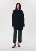 Marie coat in navy wool by Tara Jarmon