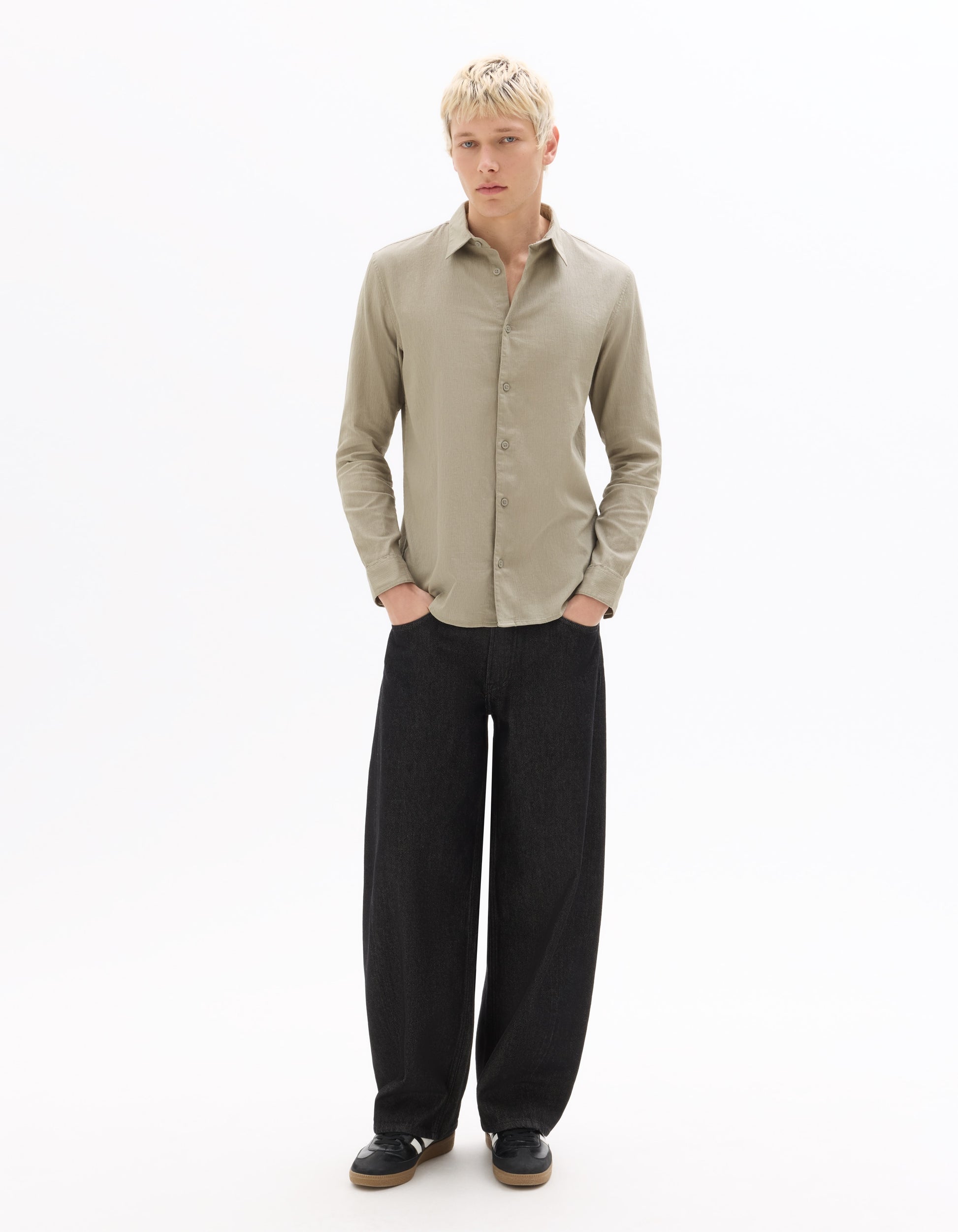 Grey Long Sleeves Shirt for Men