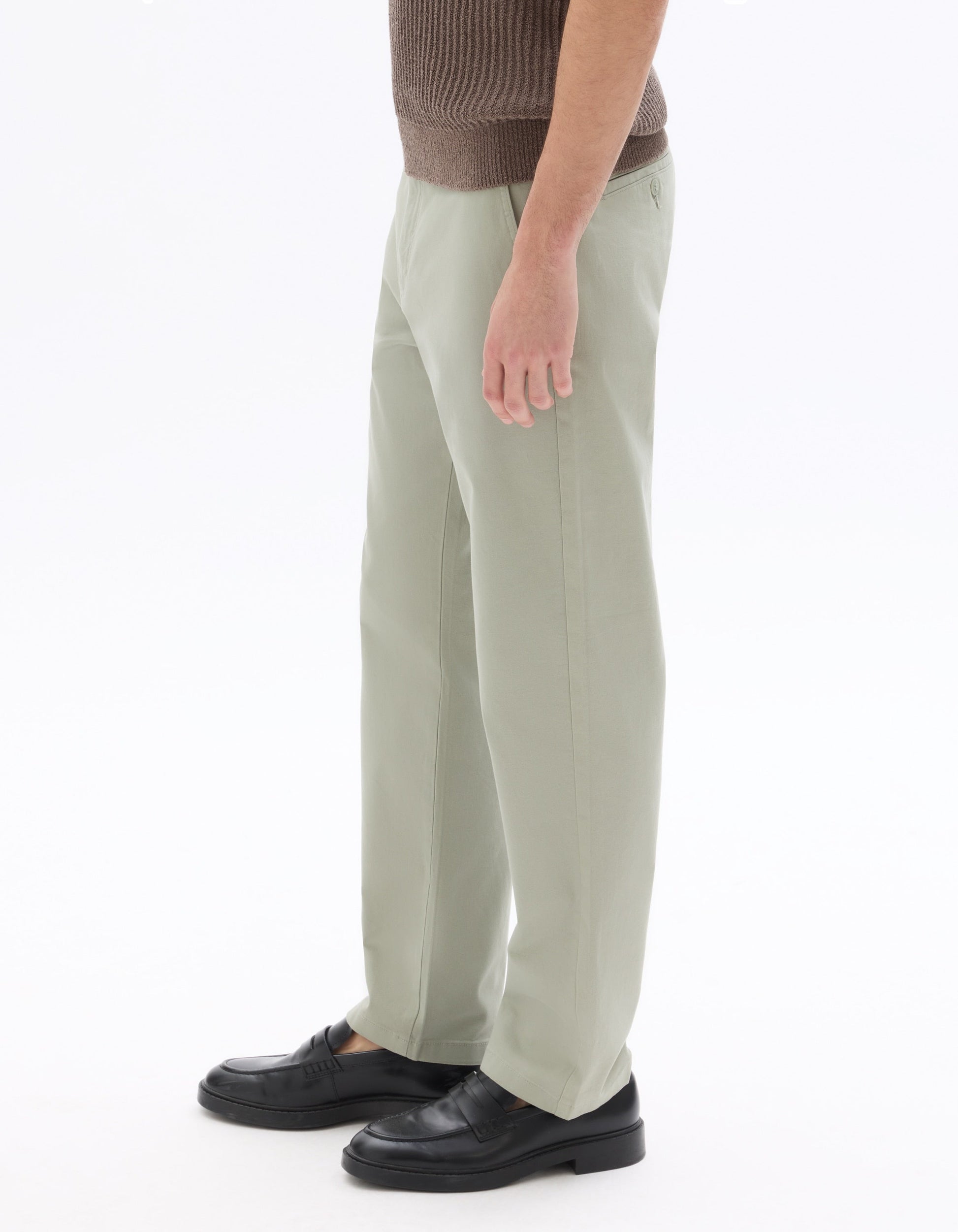 Straight Fit Stretch Cotton Chino Pants - Regular Length Celio