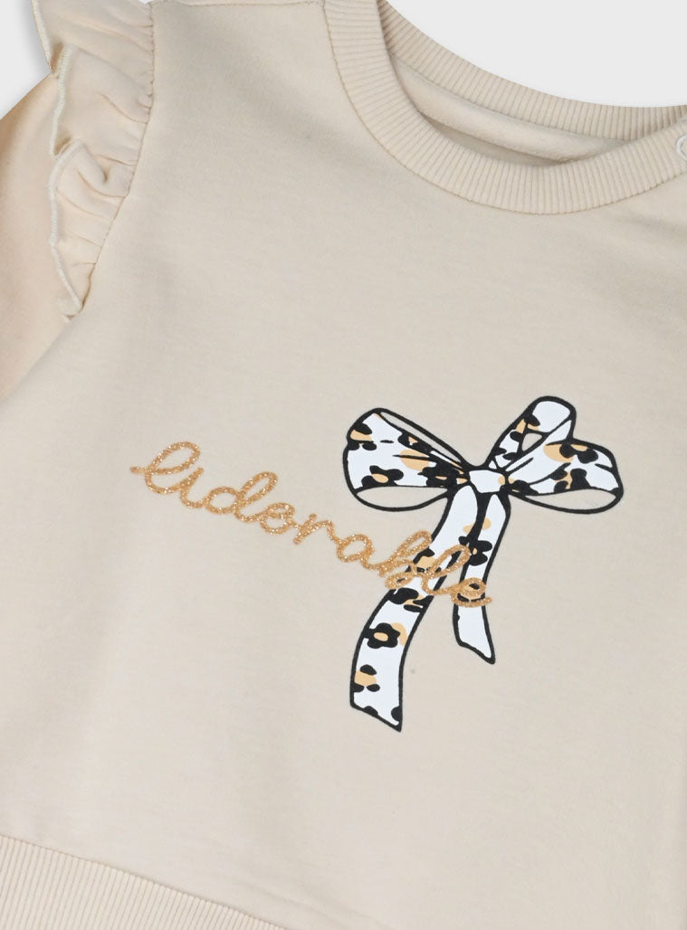  Offwhite Infant'S Tracksuit(Blouse,Trousers) For Girl