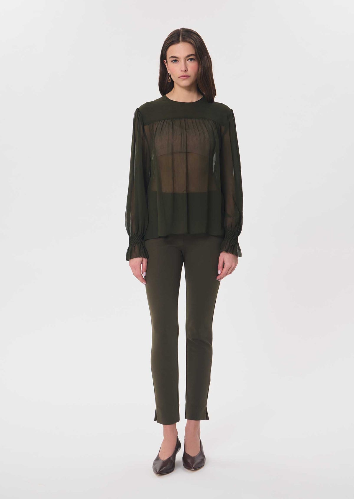 Truddie dress in khaki by Tara Jarmon