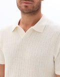 Celio Cotton Blend Short-Sleeved Polo - White