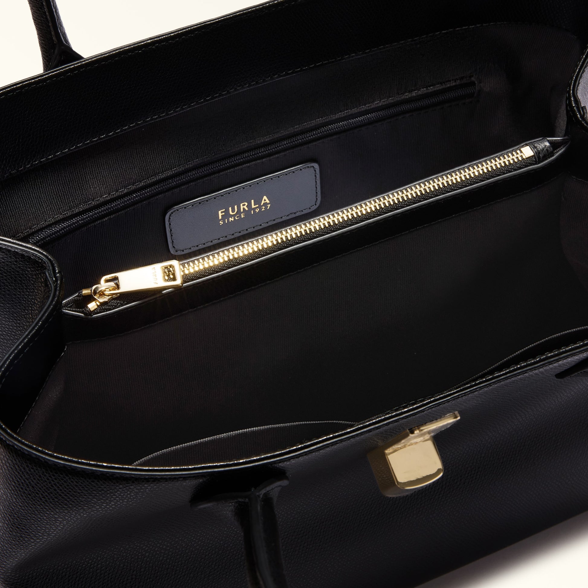 Furla Goccia M Tote Base 33 in Black - Bags 