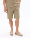 Regular Fit Honeycomb 100% Cotton Bermuda Shorts Celio