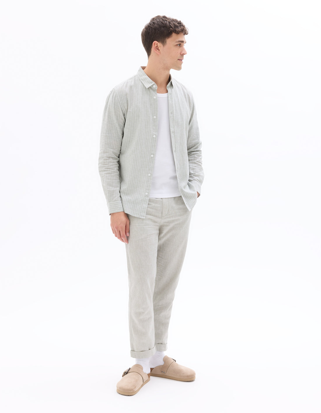 Green Long Sleeves Shirt for Men