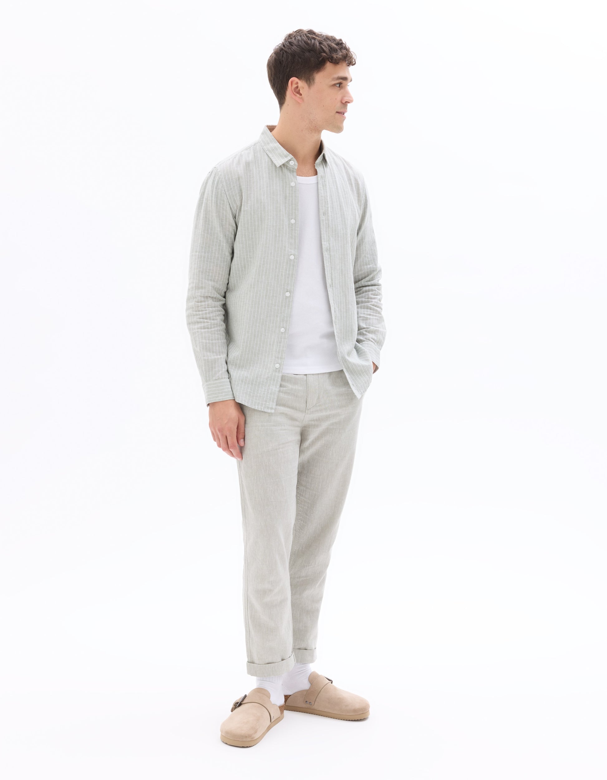 Green Long Sleeves Shirt for Men