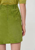 skirt in beige suede