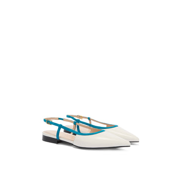 Furla Punta Ballerina Slingback T.10 in White - Shoes 