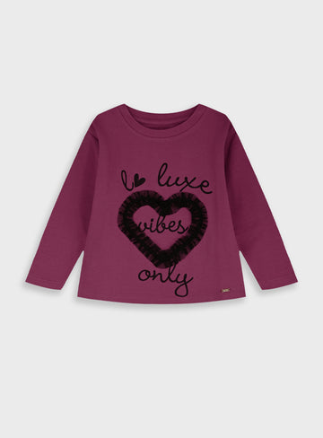 Cotton Girl Blouse - Burgundy