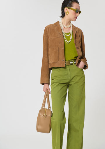 Jacket beige suede