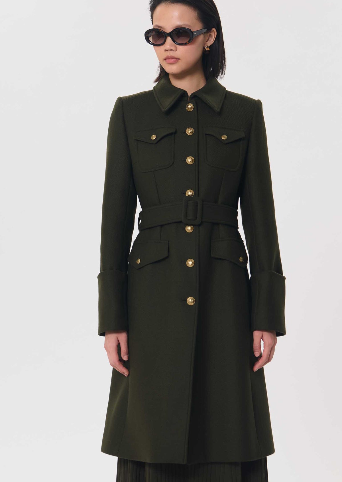 Maelline coat in khaki by Tara Jarmon