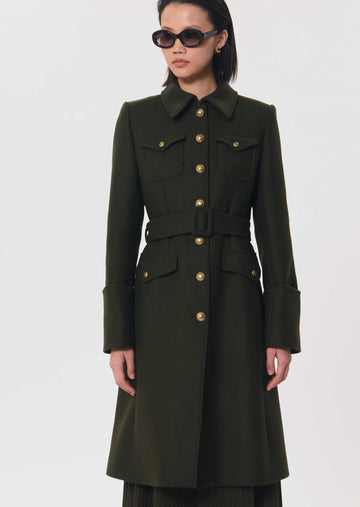 Maelline coat in khaki by Tara Jarmon