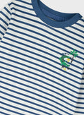 Blue 3Pcs.Infant Tacksuit(Blouse,Cardigan,Pants) for Boys