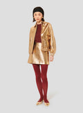 Josia golden leather skirt by Tara Jarmon Lebanon