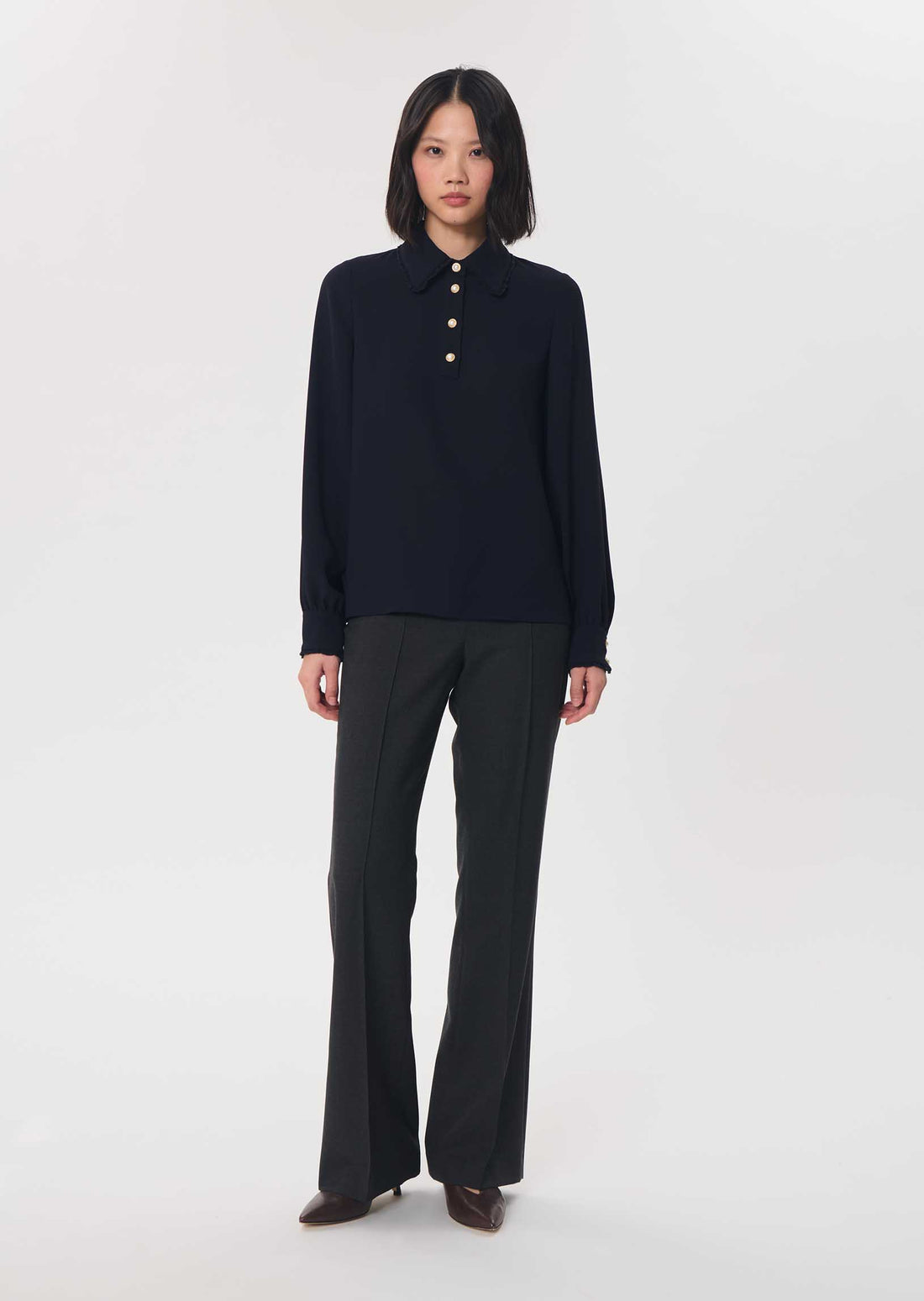 Tessy top in navy by Tara Jarmon