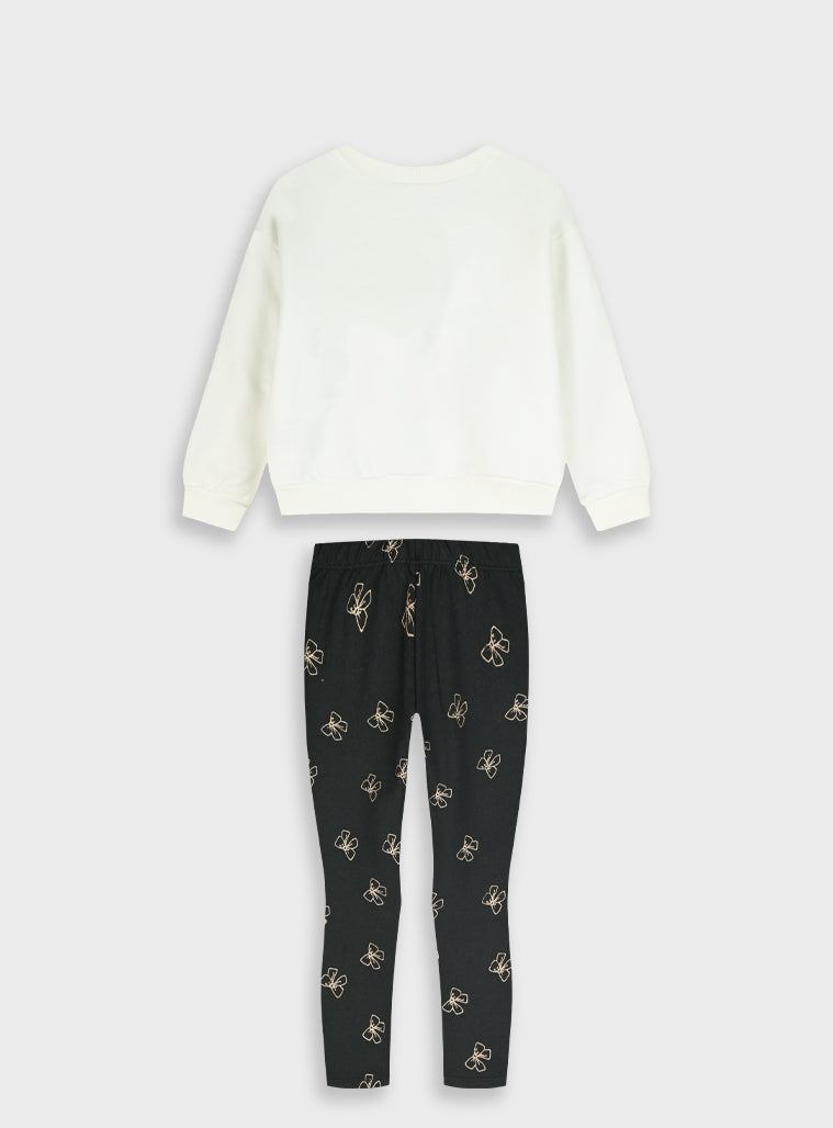 Cotton Blend Girl Set - All Over Print