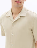 Textured Regular Fit 100% Cotton Short-Sleeve Shirt Celio