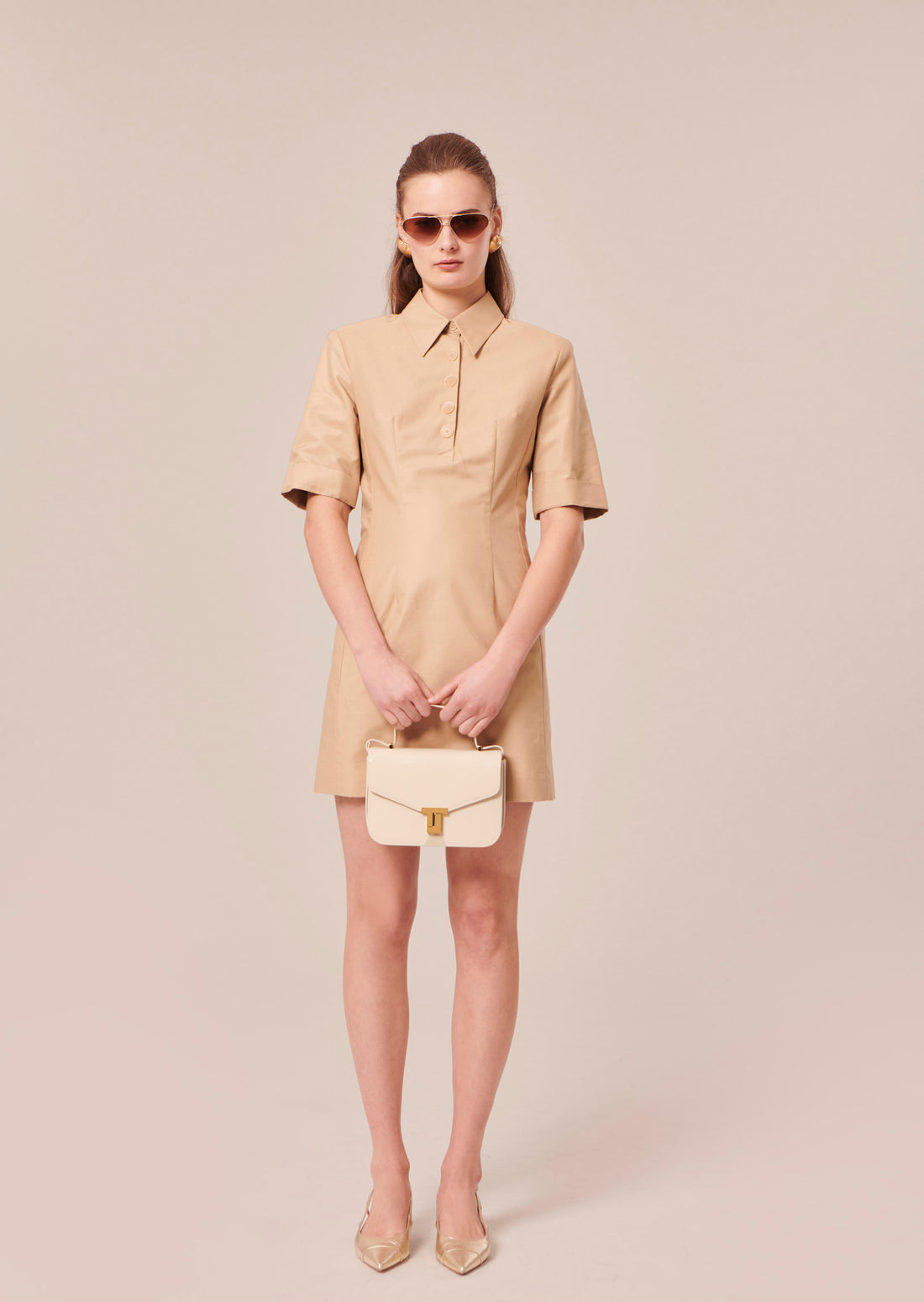 Robin beige cotton dress by Tara Jarmon Lebanon