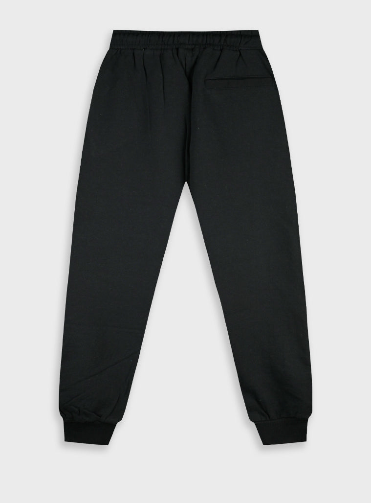 Cotton Blend Boy Trousers - Black
