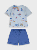Blue Infant Set(Shorts,Blouse) for Boys