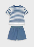 Blue Infant Set(Blouse,Shorts) for Boys