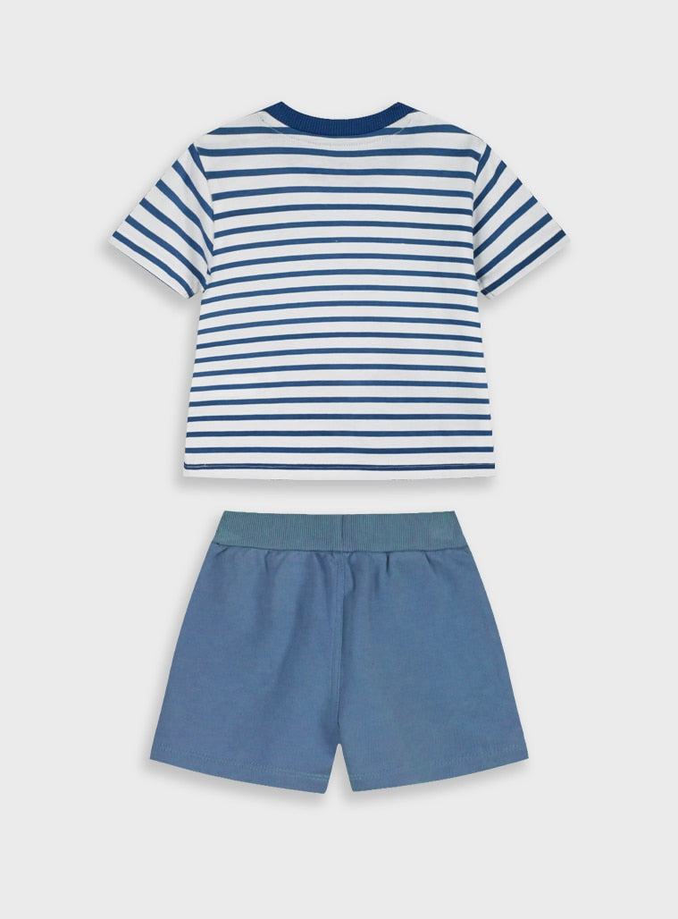 Blue Infant Set(Blouse,Shorts) for Boys