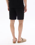 Celio Black Textured Knit Bermuda - Black
