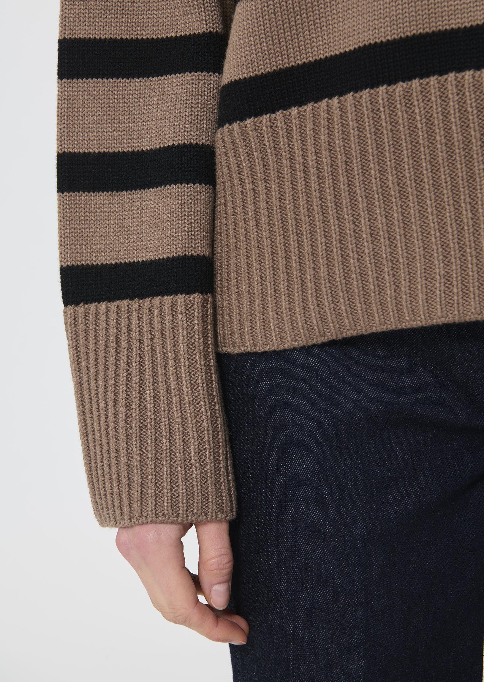 Paola  black taupe oppo sweater for women