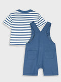 Blue Infant Set(Blouse,Dungaree) for Boys