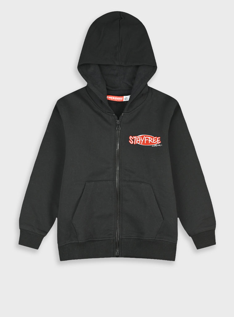Cotton Blend Boy Cardigan - Black