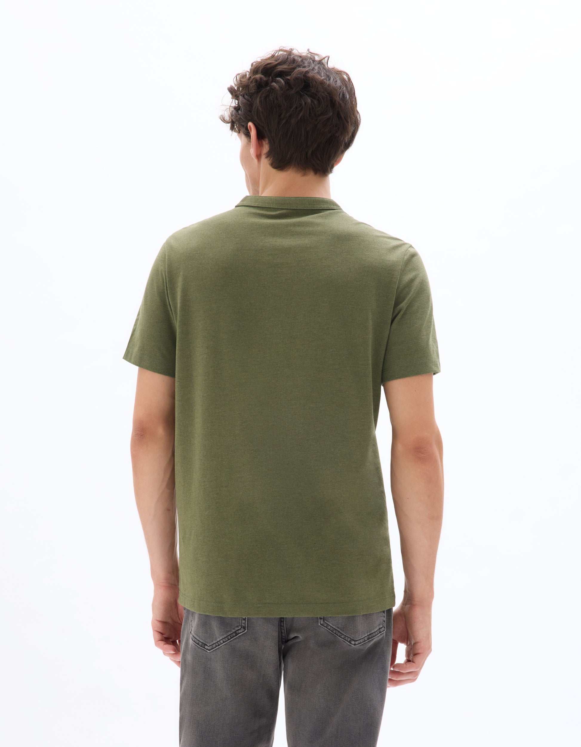 Olive Mel Short Sleeves Tshirt - Celio Lebanon