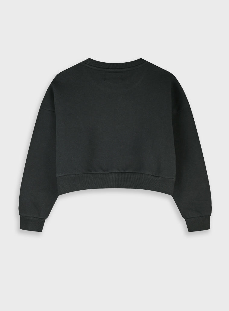 Cotton Blend Girl Blouse - Black