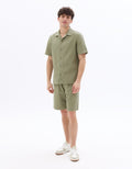 Textured Regular Fit 100% Cotton Short-Sleeve Shirt Celio