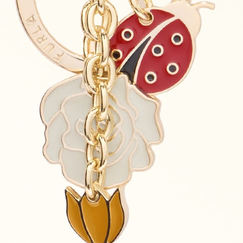 Keychain Furla Crystal Panna+Lacca+Senape