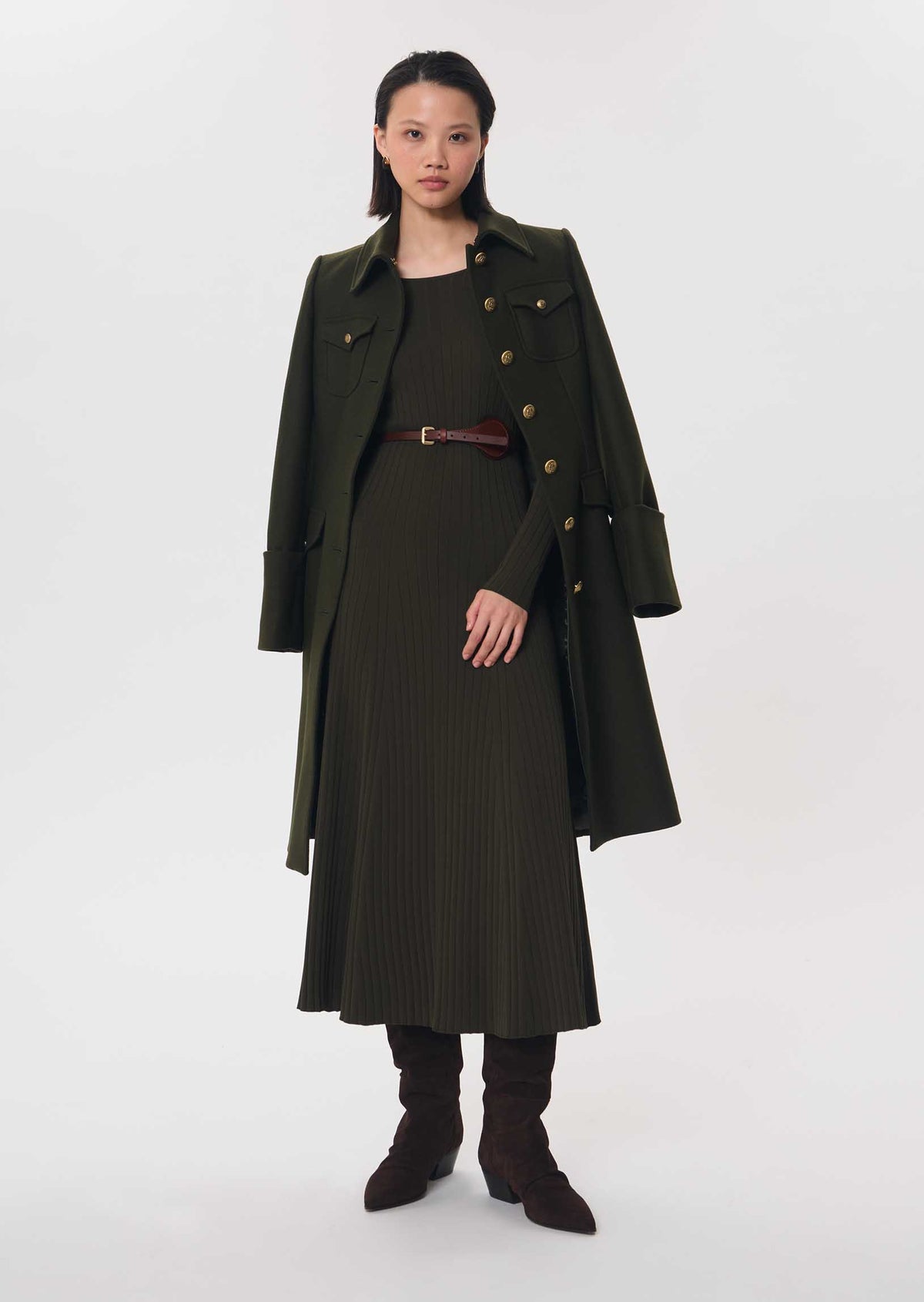 Roselene dress in khaki by Tara Jarmon