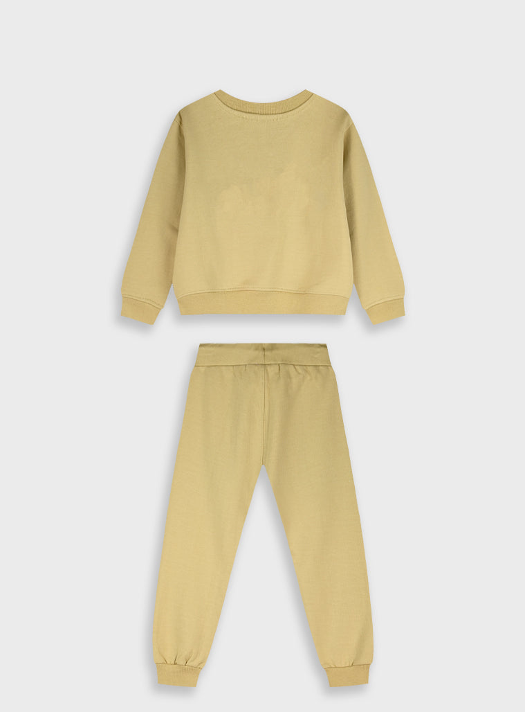 Cotton Girl Tracksuit - Safari
