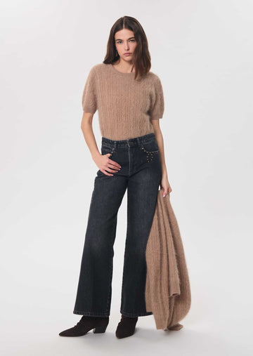 Pamela sweater in camel wool by Tara Jarmon