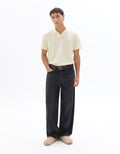 Celio Piqué Regular Fit Shark Collar Polo - White