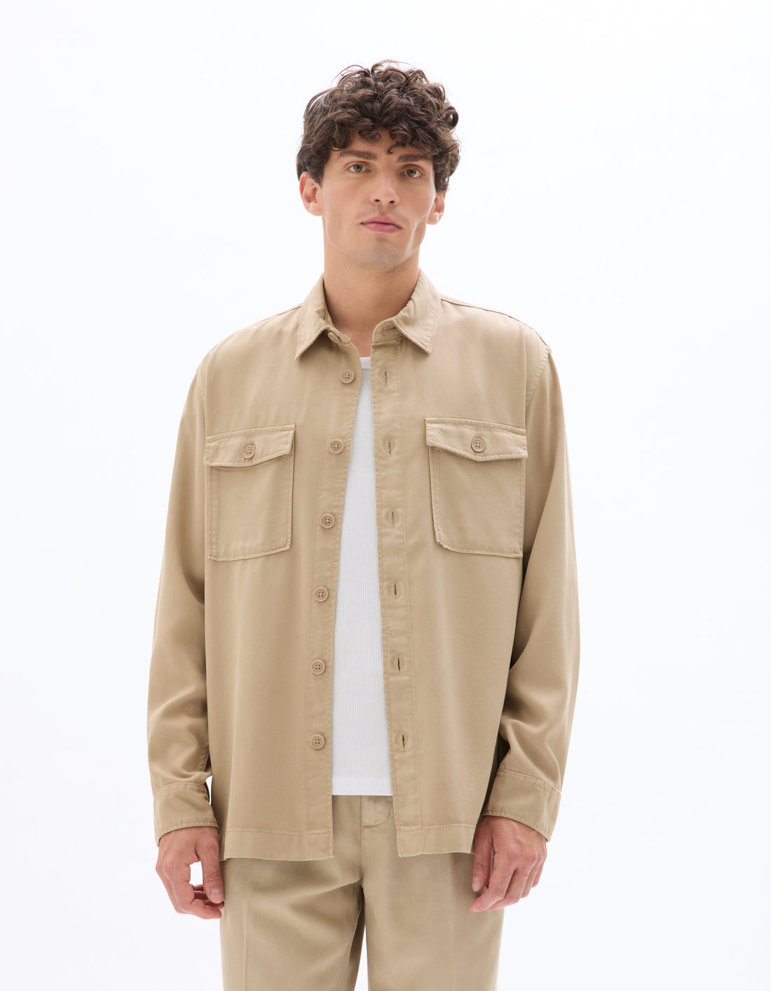 Ecru Long Sleeves Shirt - Celio Lebanon