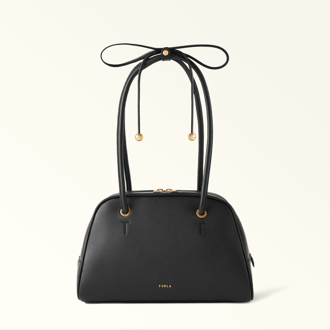 Furla Poppy M Dome in Black - Bags 